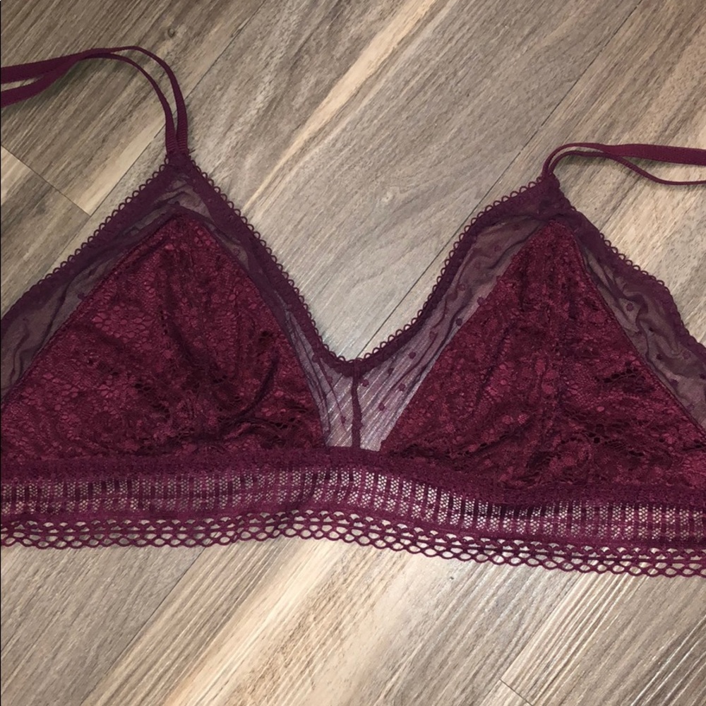 Polka dot lace bra